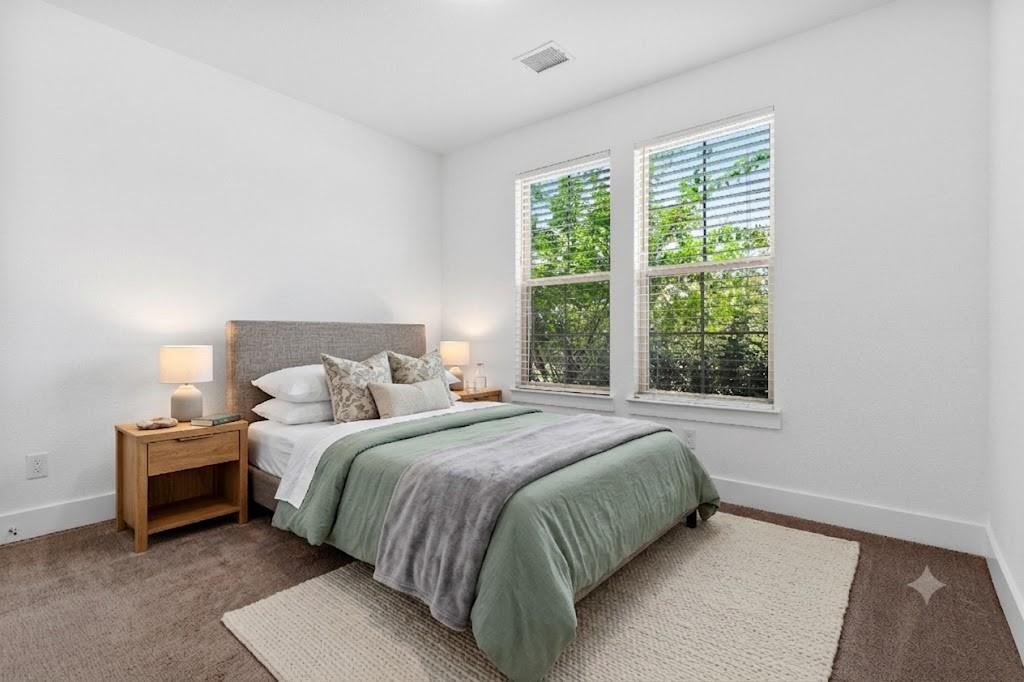 AI Generated Guest Bedroom; Split floorplan