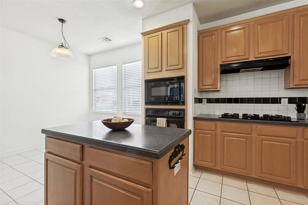 Gas range located in the kitchen