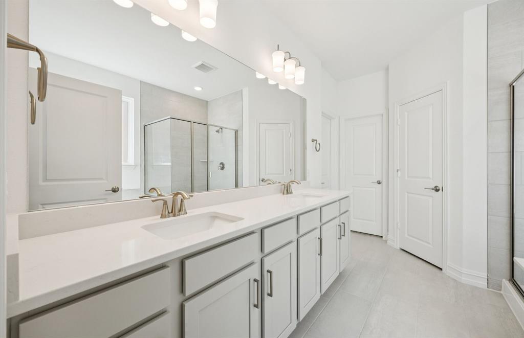 *Floorplan representation, not actual home - Owner's private bath with double vanity