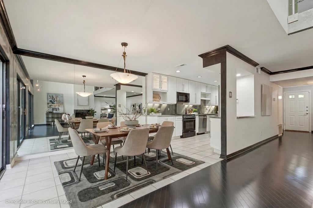 Open concept dining area