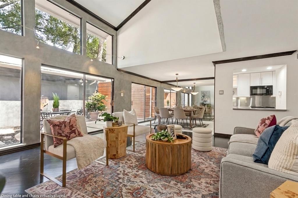 Large windows for natural sunlight