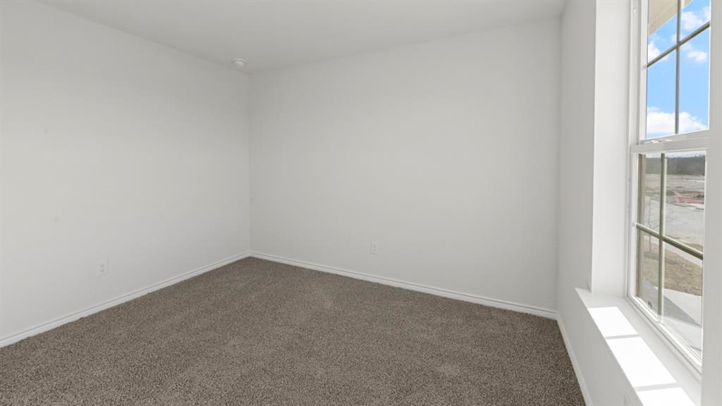 Bright room featuring neutral-toned carpet and white walls