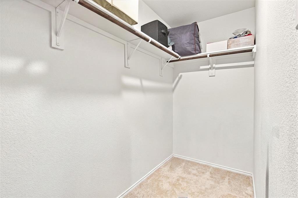 Built-in shelving and clothing rods