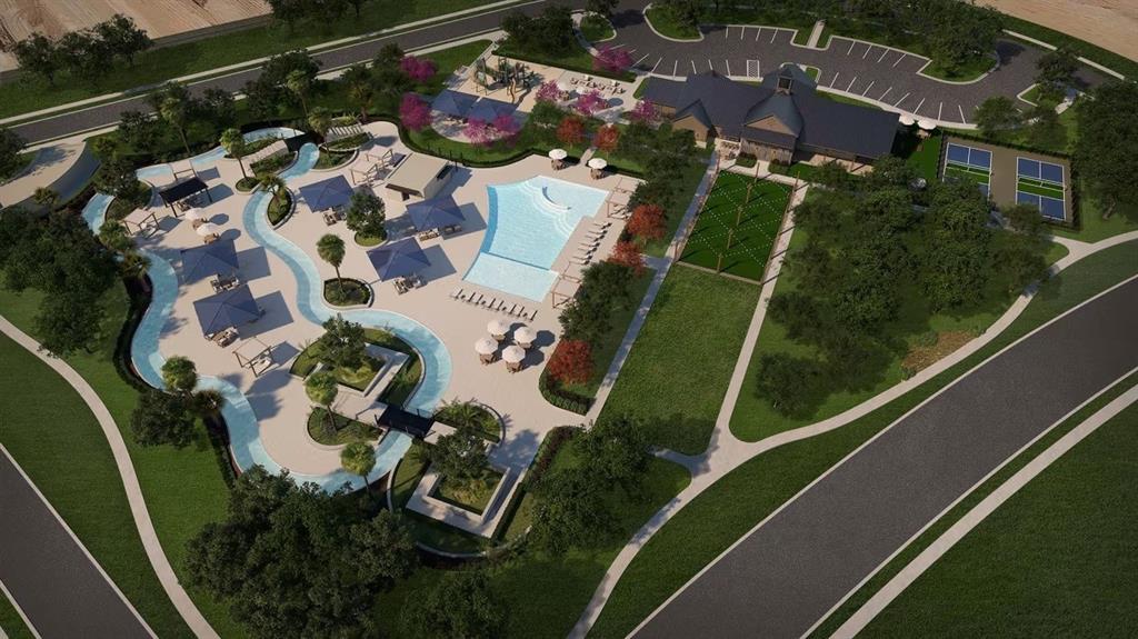 Community pool and lazy river Community pool and lazy river