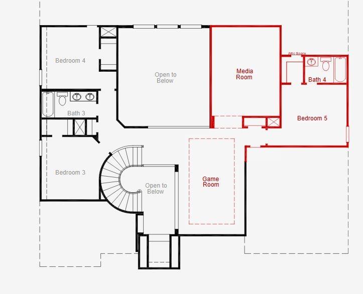 Ames 5th bedroom and media room Ames 5th bedroom and media room