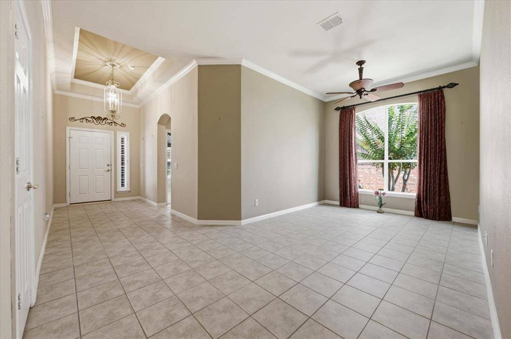 Open to the Study or 2nd living area - picture prior to updated paint and drapes removed