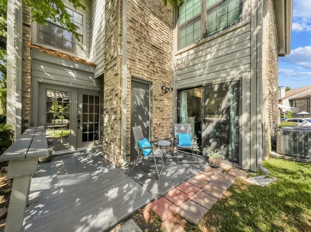 patio facing the creek