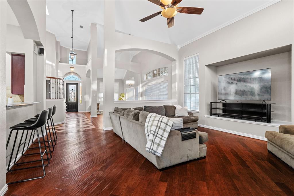 Expansive open concept design showcasing elegant architectural details.