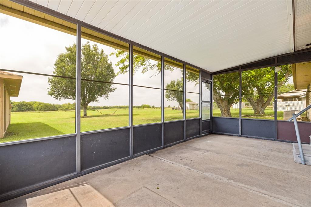 Screened back patio