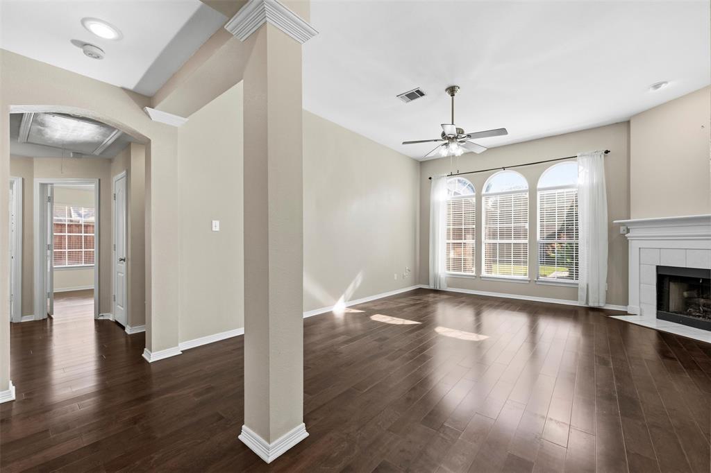 Hardwood-style flooring throughout