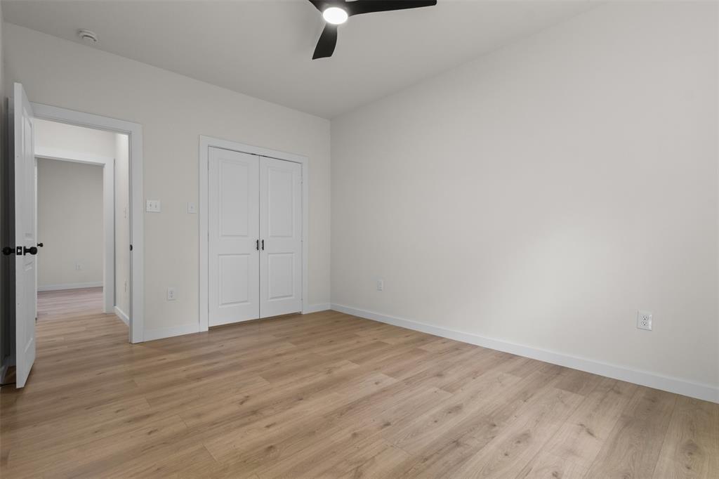 Neutral paint palette with wood-finish flooring