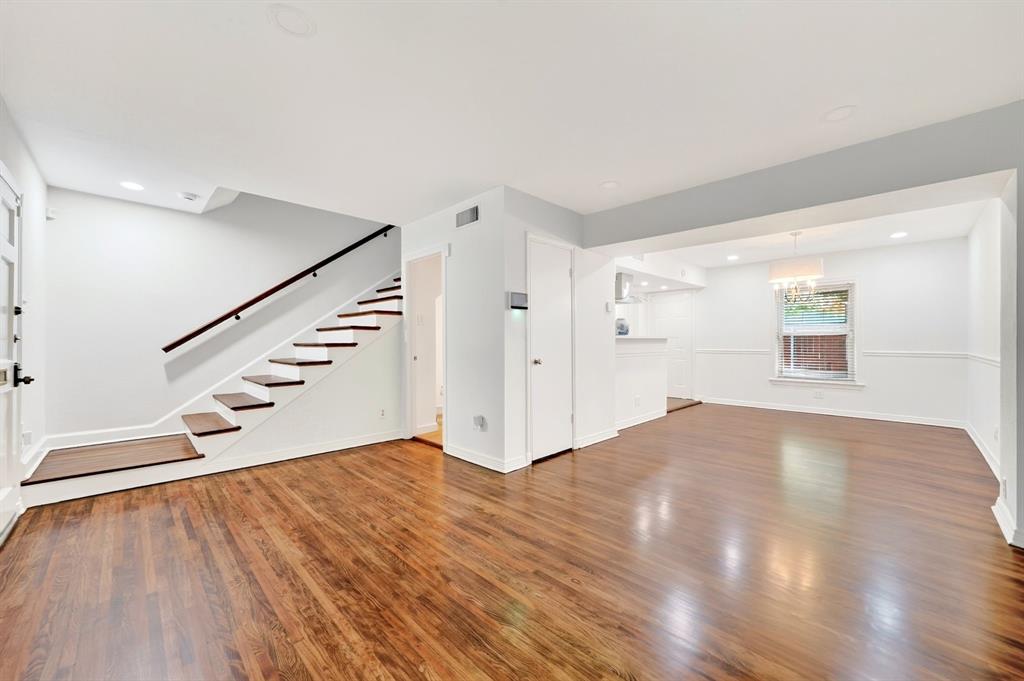Stairs lead to the second floor.