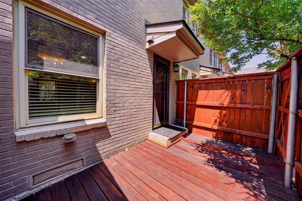 View of the back door.