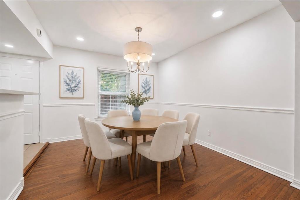 Virtually staged Dining Room