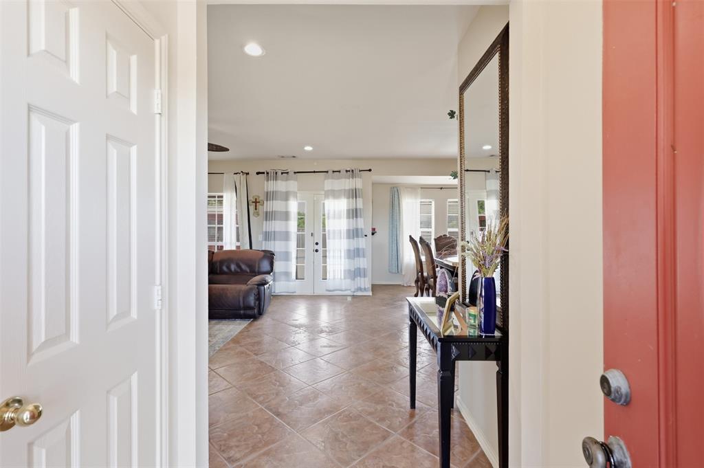Open the door to entry and open concept living.