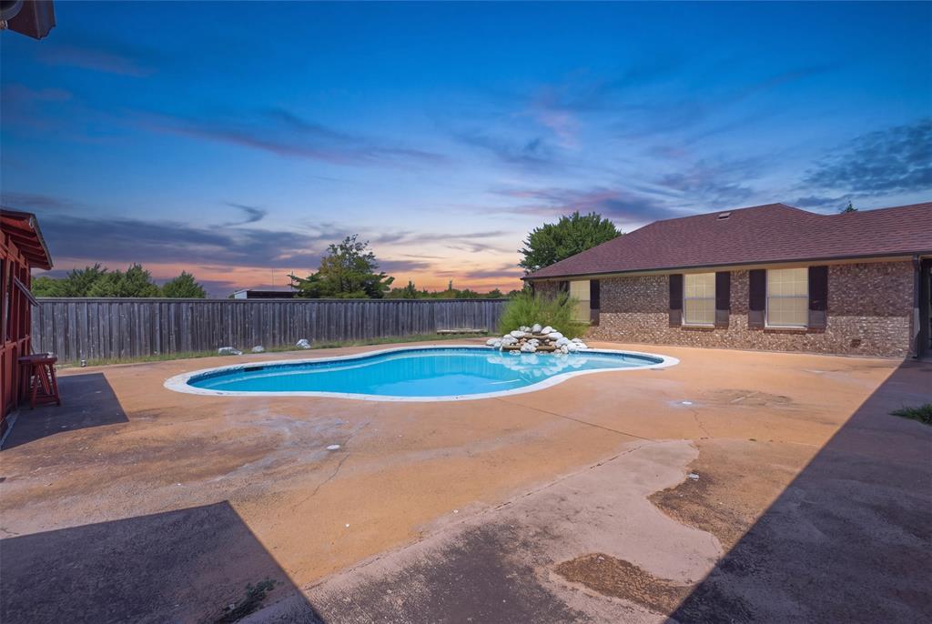 Virtual Photo to depict the pool area at twiligght.