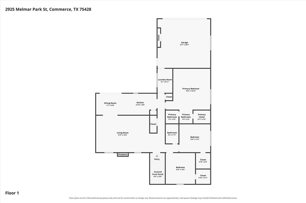2925 Melmar Park Street, Commerce, TX 75428
