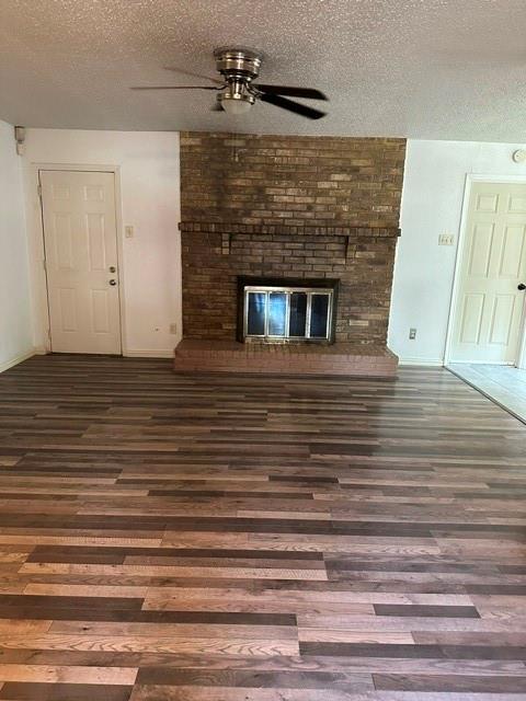 Brick fireplace