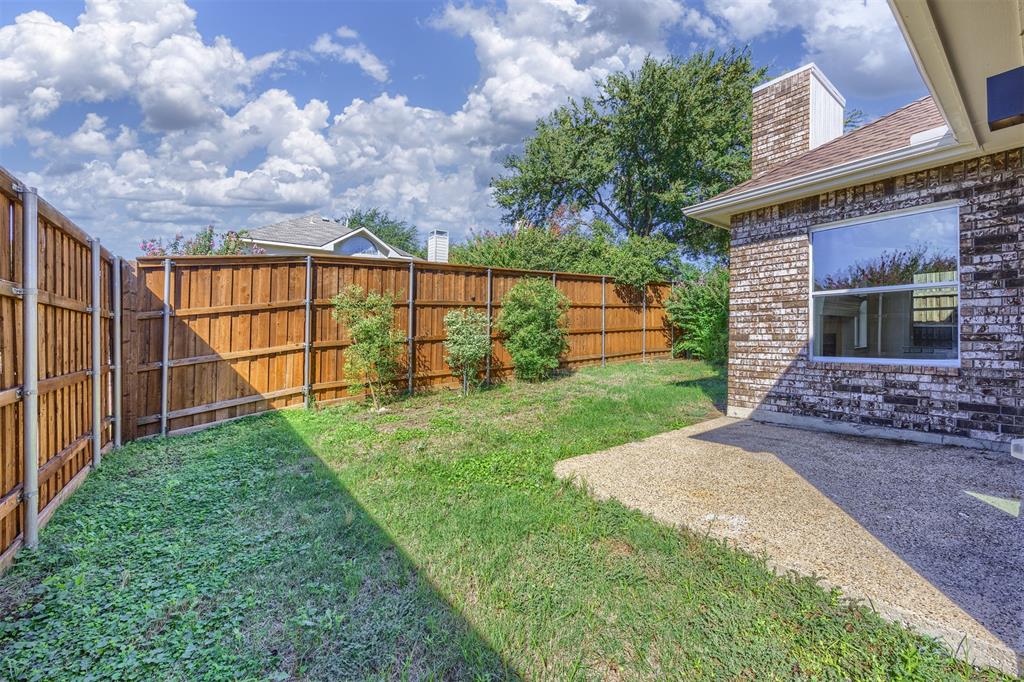Rear patio and yard