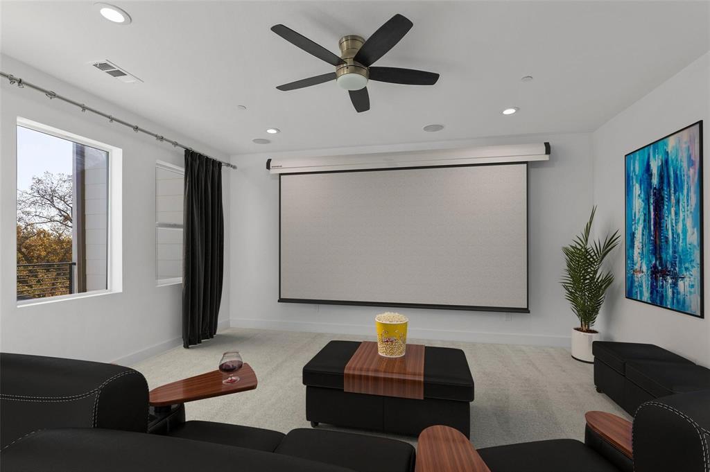 4th Floor staged as Movie Room