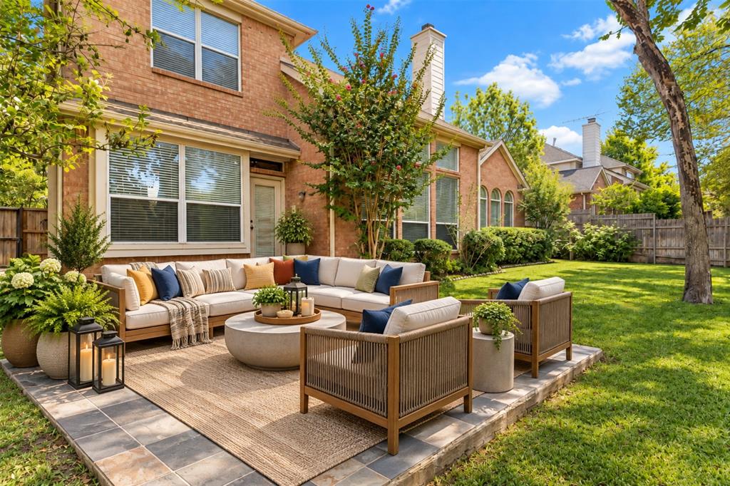 Virtually staged patio