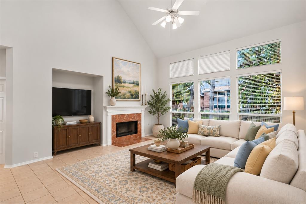 Virtually staged living room