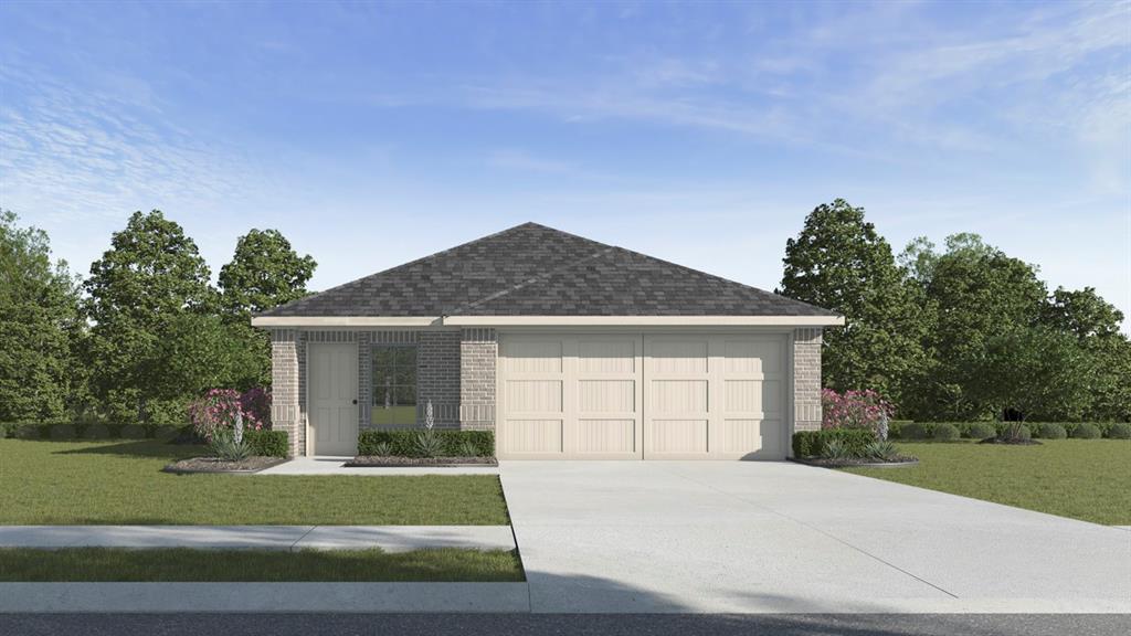 Single-story residence featuring a brick facade, attached two-car garage, and a concrete driveway Single-story residence featuring a brick facade, attached two-car garage, and a concrete driveway