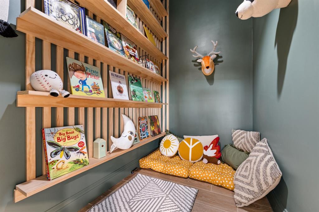Hidden reading nook upstairs