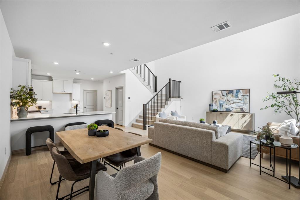 This dining area offers the ideal space for family dinners.