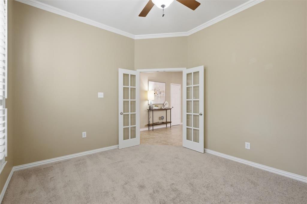 Office with french doors
