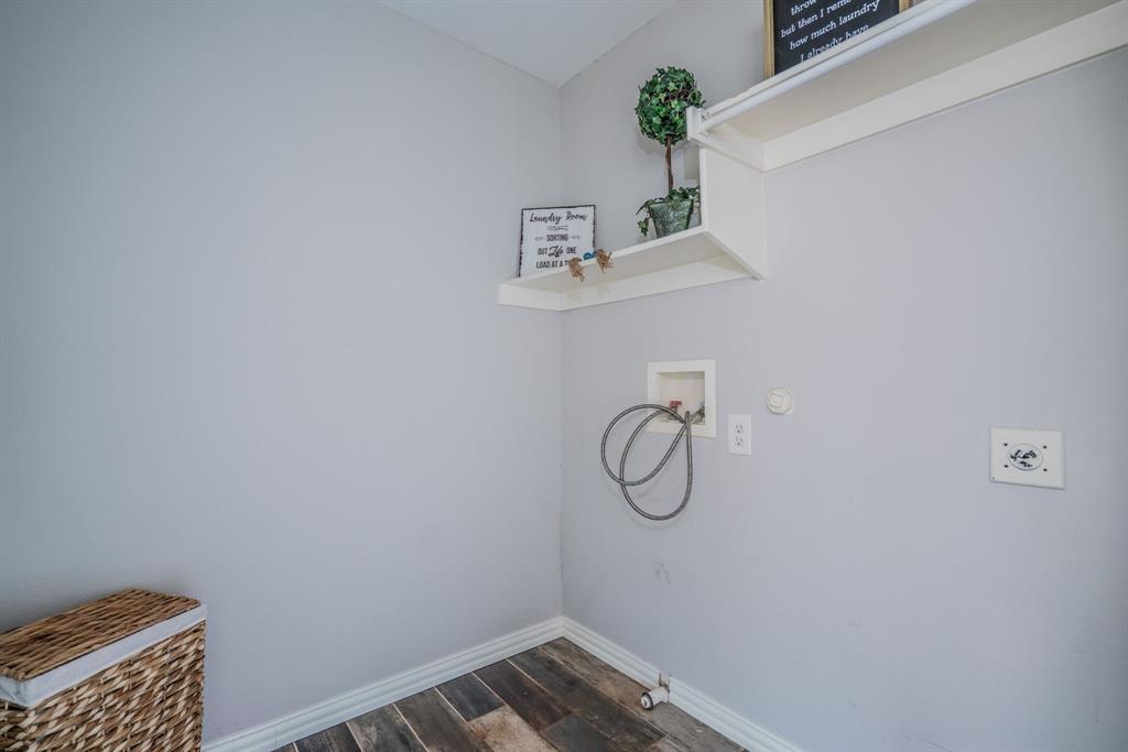 Upstairs laundry room