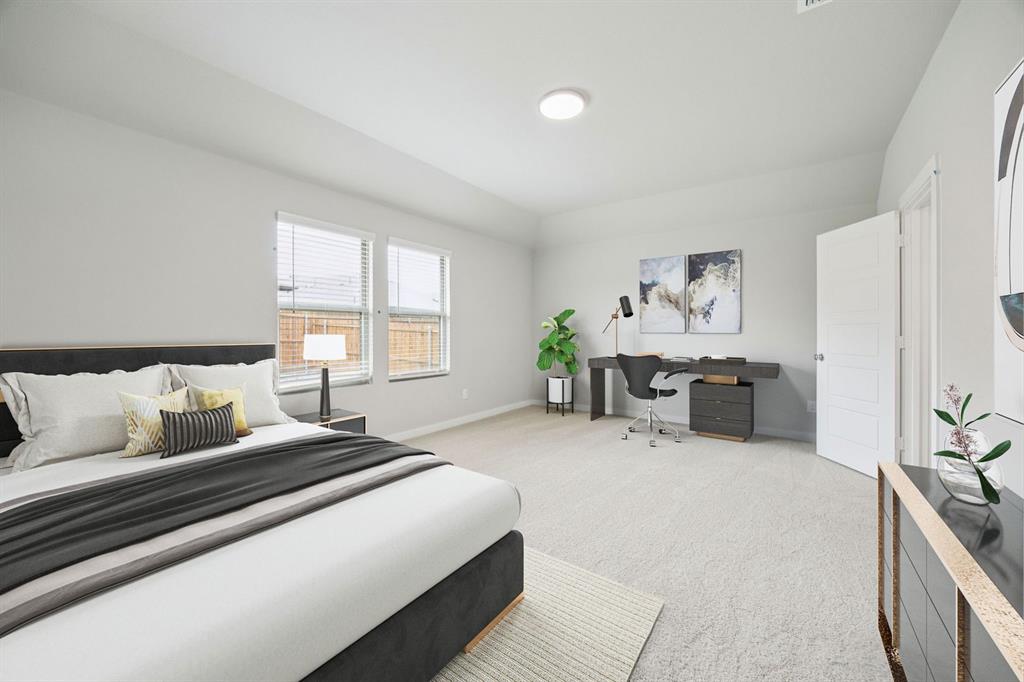 Primary Suite in the Hayden home plan by Trophy Signature Homes – REPRESENTATIVE PHOTO