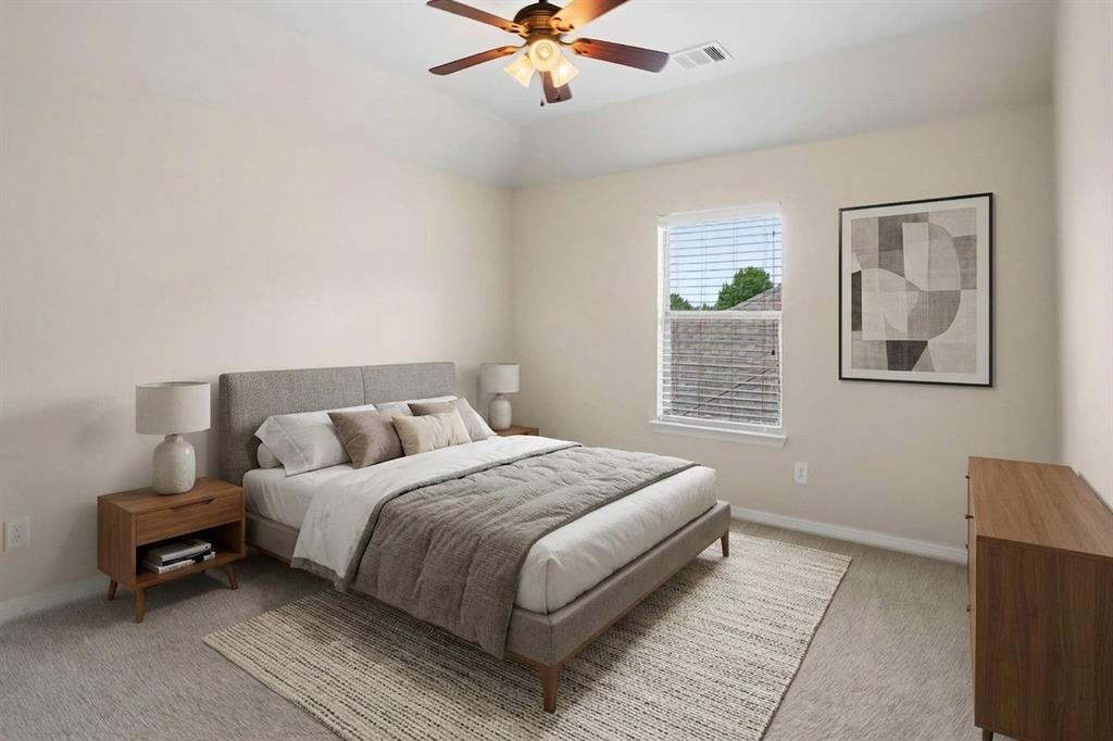 Digitally Furnished secondary bedroom