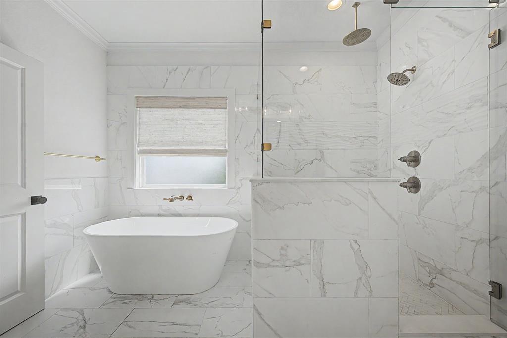 Primary bath with tub & separate shower