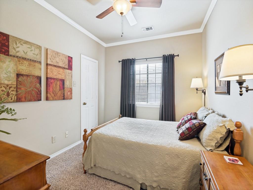 Secondary bedroom with large walk-in closet.