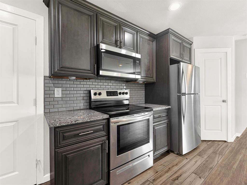 Stainless steel appliances and updated soft-close cabinetry and drawers
