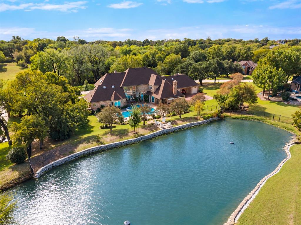 Serene view of pond.