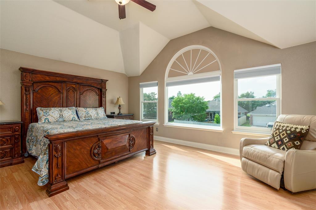 Your primary bedroom is upstairs for plenty of privacy.
