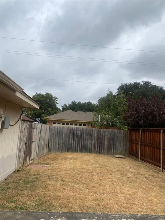 Fenced yard