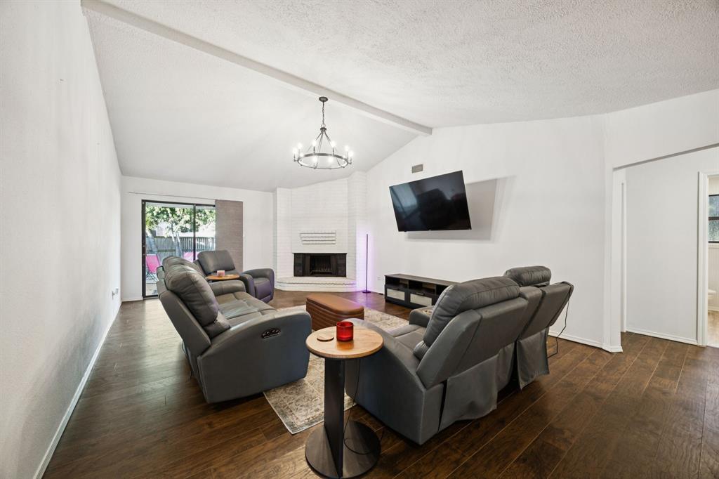 Vaulted ceilings and wood burning fireplace