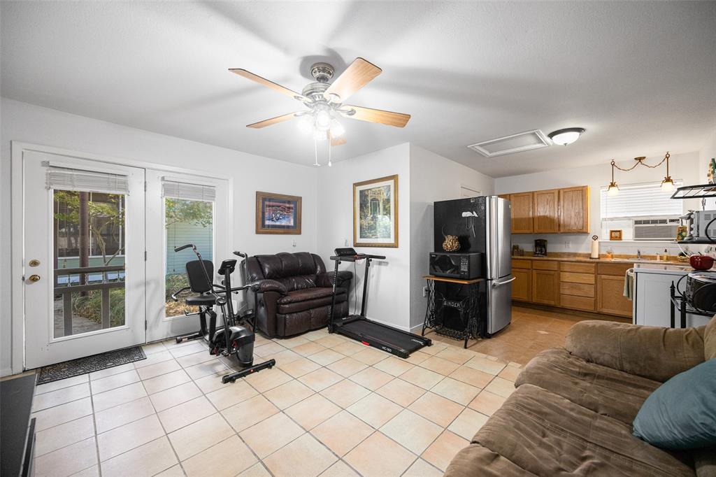 Living area and kitchen in guest guarters