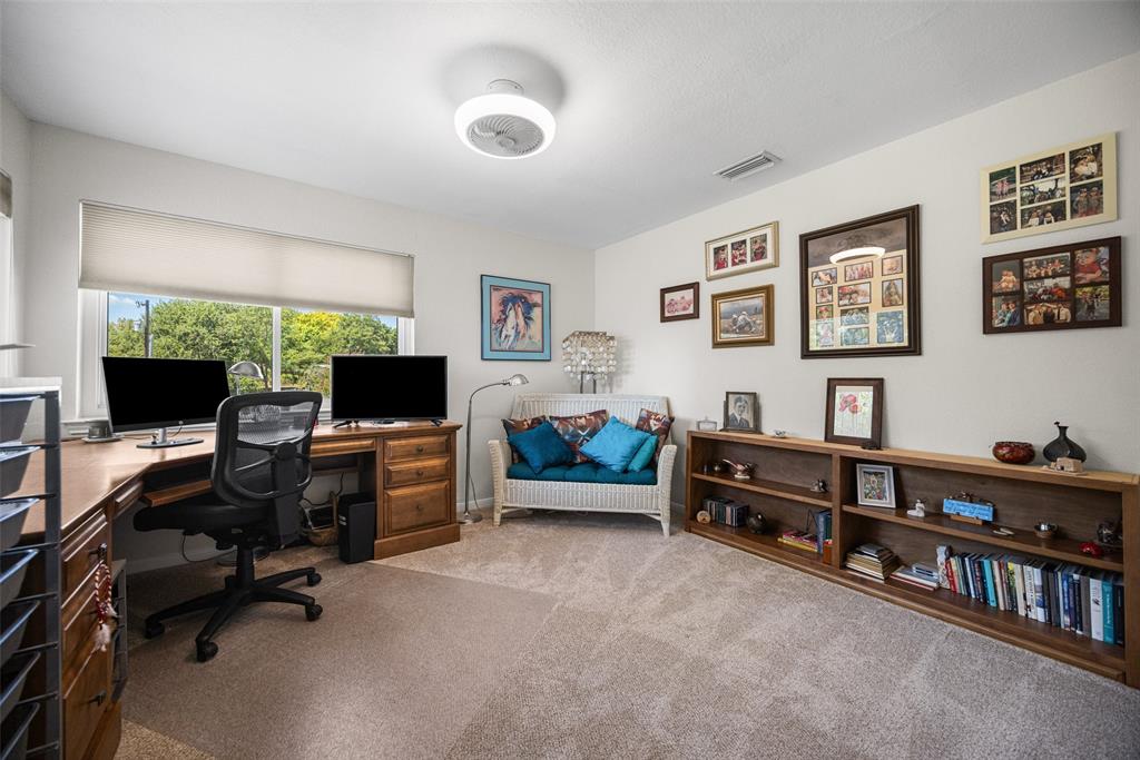 Bedroom being used as a home office