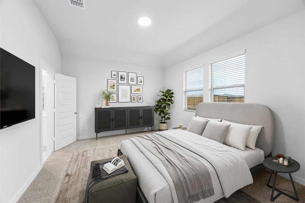 Primary Suite in the Cedar home plan by Trophy Signature Homes – REPRESENTATIVE PHOTO