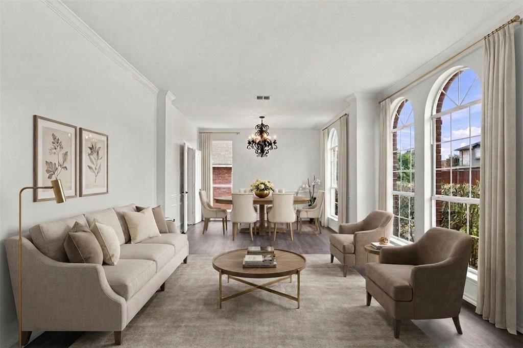 Virtually Staged Living Room and Dining Area Virtually Staged Living Room and Dining Area