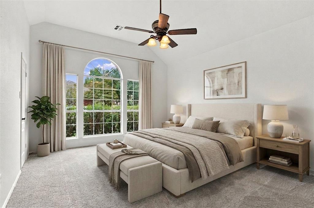 Virtually Staged Primary Bedroom