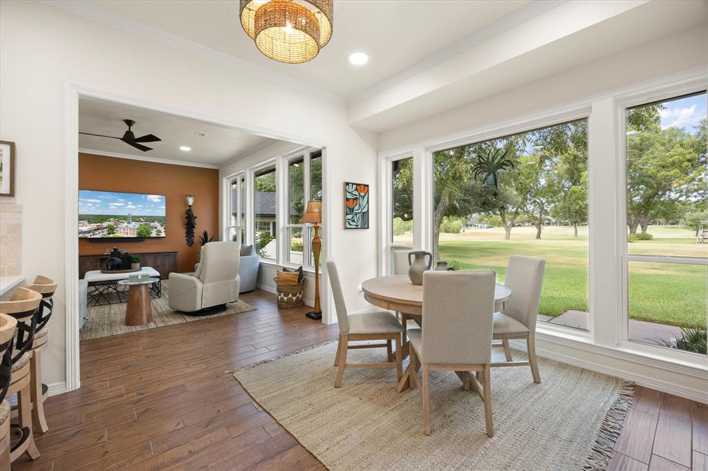 Breakfast Room with Wall of Windows Overlooking Golf Course Breakfast Room with Wall of Windows Overlooking Golf Course