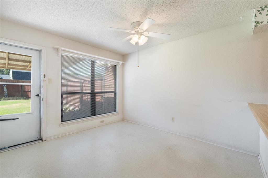 Eat-in kitchen area with great views looking towards the backyard.