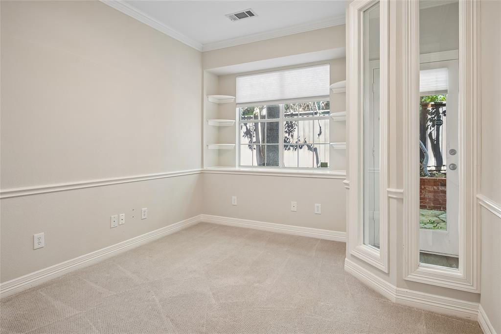 Flex room could be used as an office. First floor