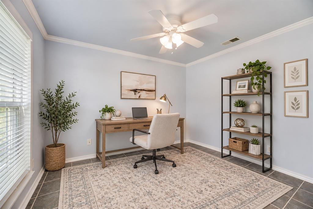Downstairs flex space 2... Virtually staged as home office