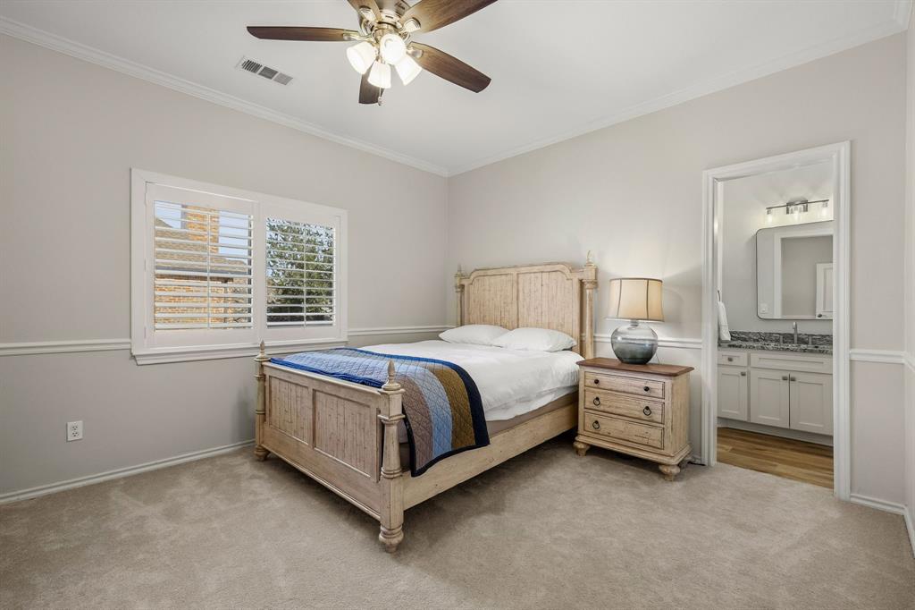 Secondary bedroom with walk-in closet & access to Jack & Jill bathroom.